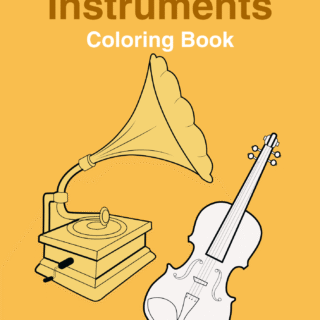 Musical Instruments Coloring Book