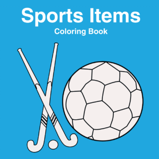 Sports Items Coloring Book
