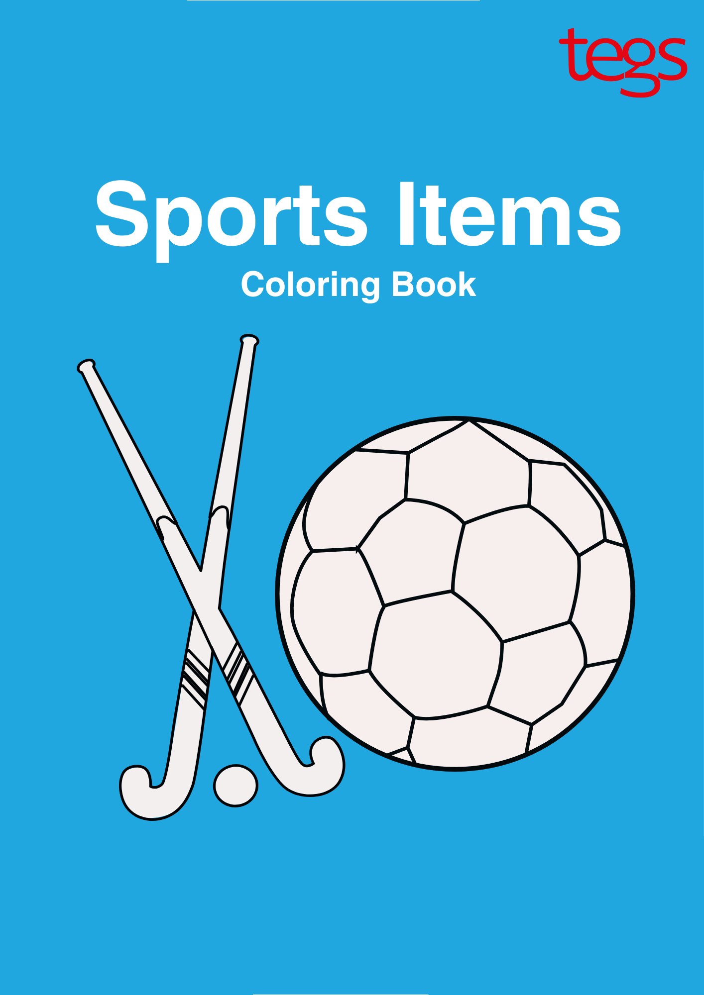 Sports Items Coloring Book