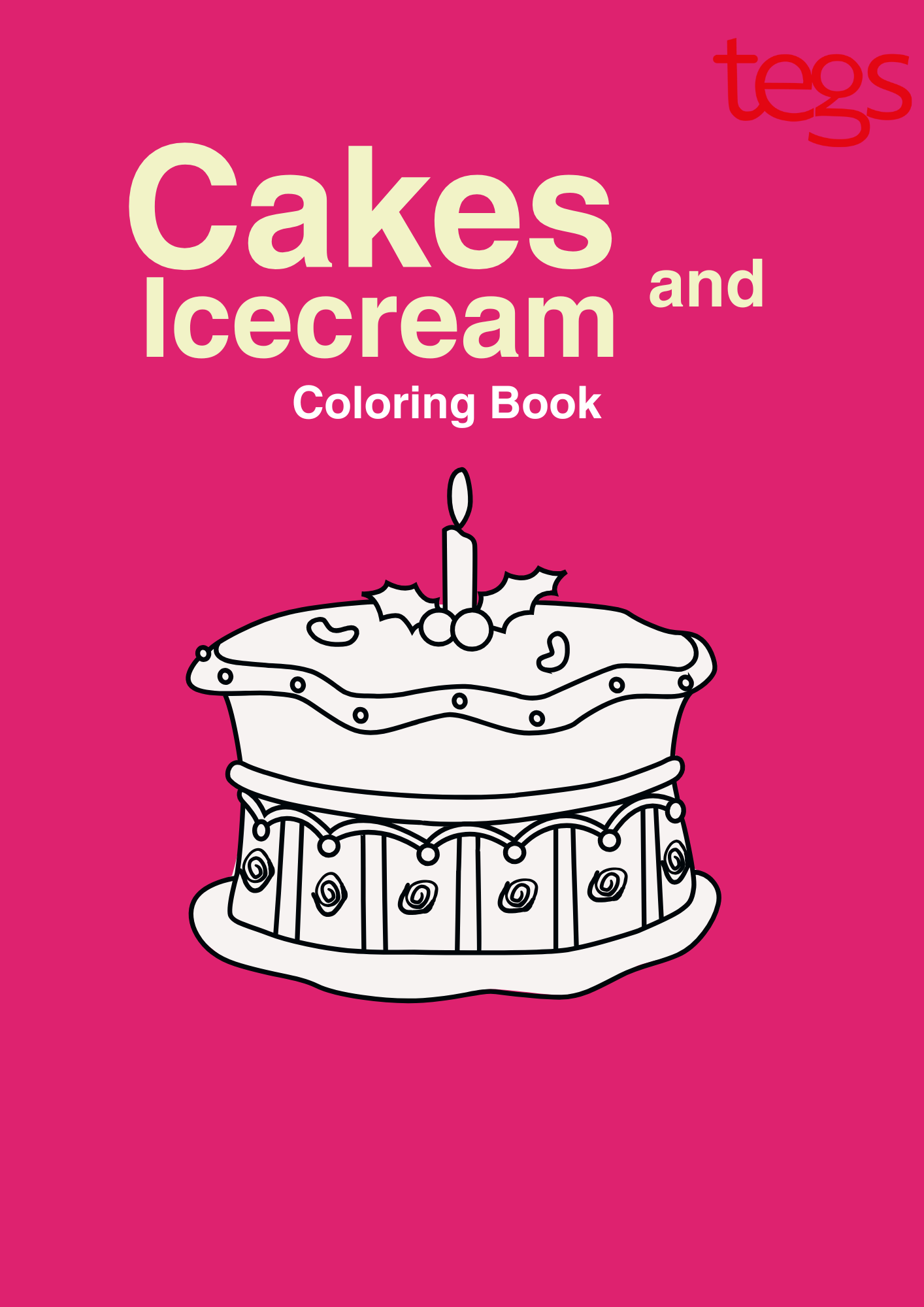 Cake and Icecream Coloring Book