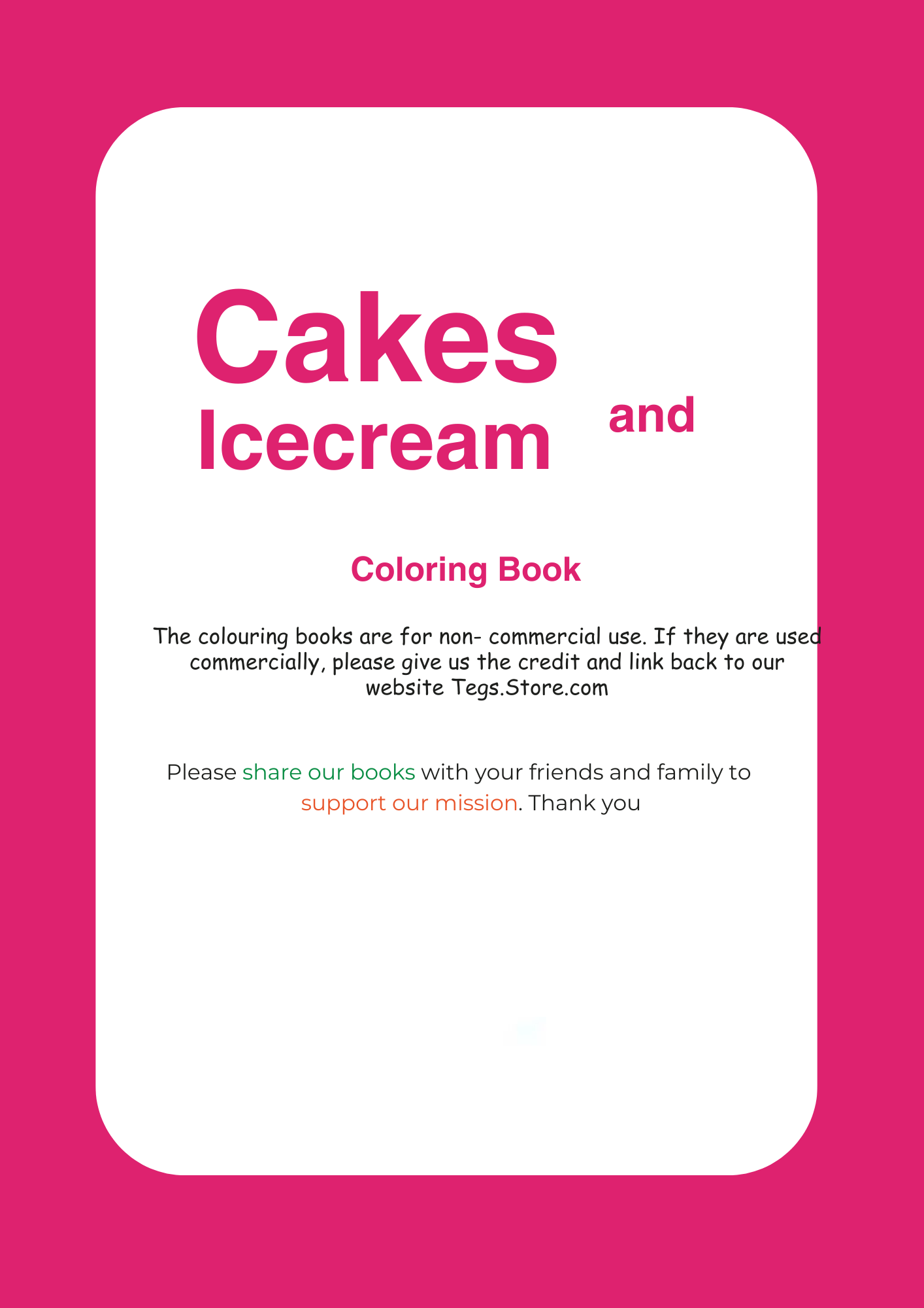 Cake and Icecream Coloring Book - Image 5