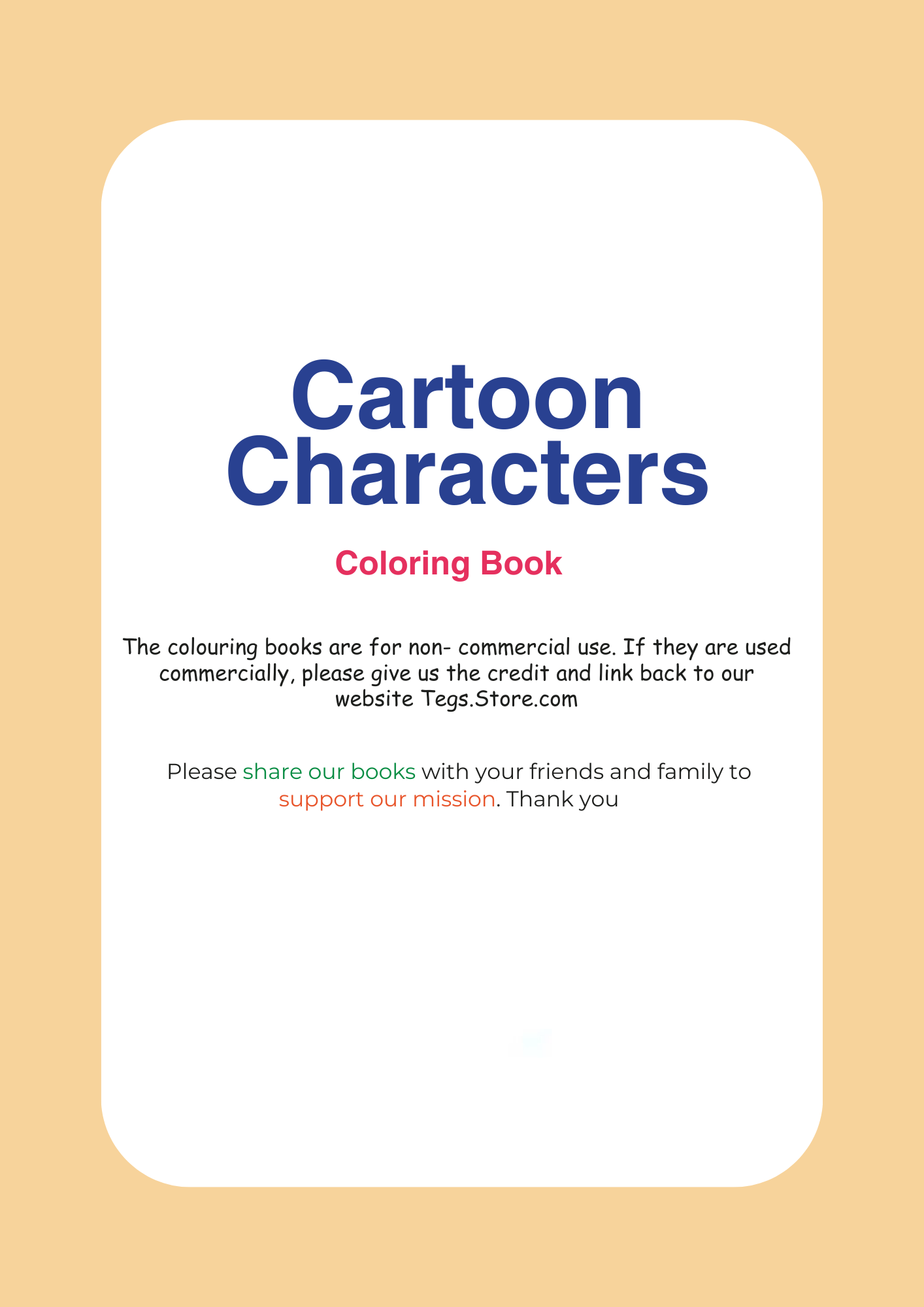 Cartoon Characters Coloring Book - Image 5
