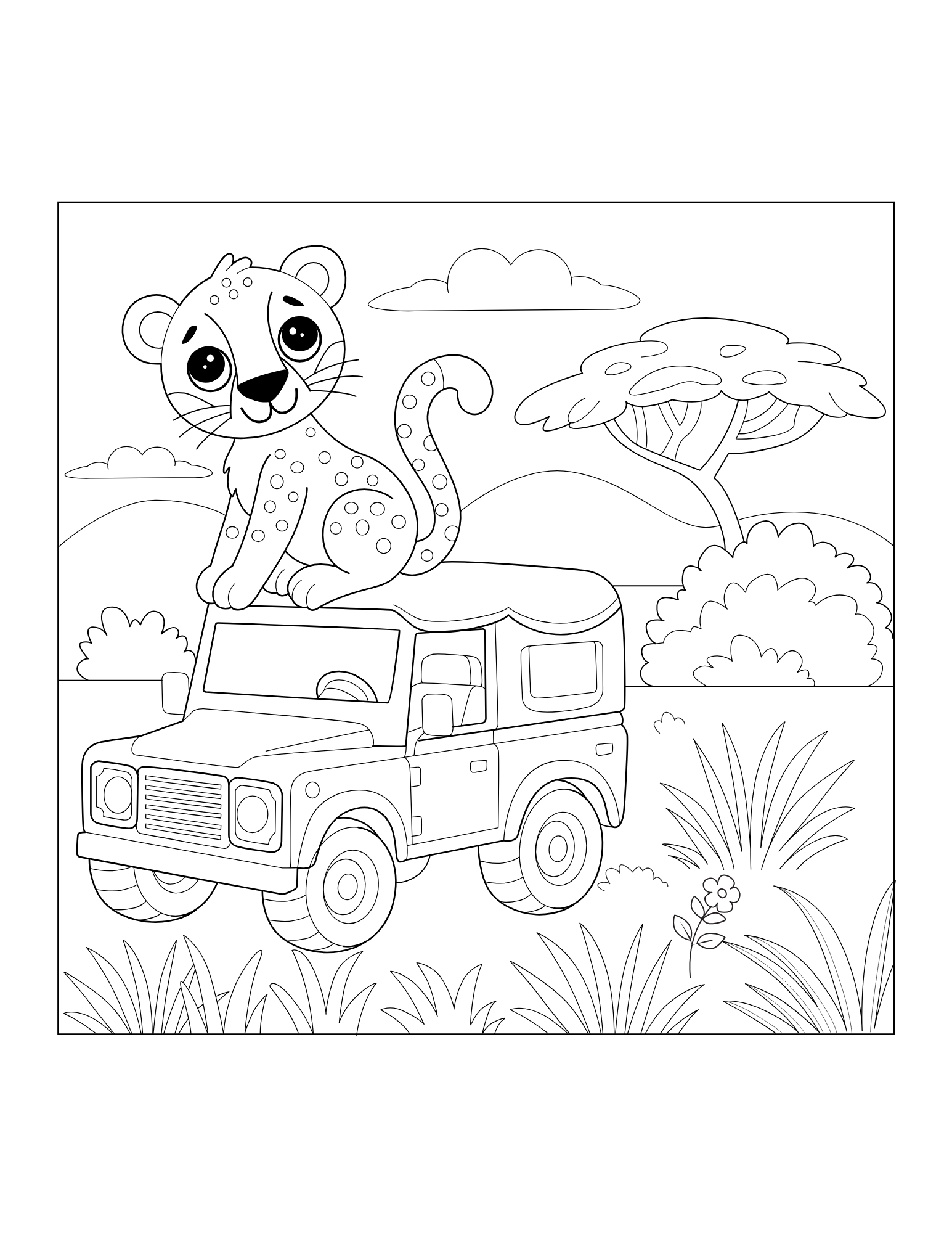 Cheetah Coloring Book - Image 4