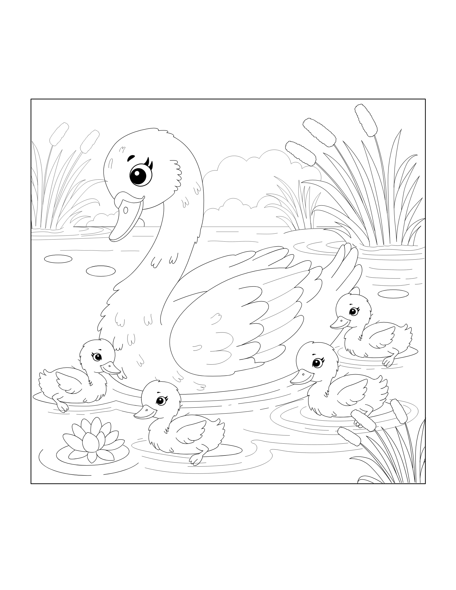 Swan Coloring Book - Image 2