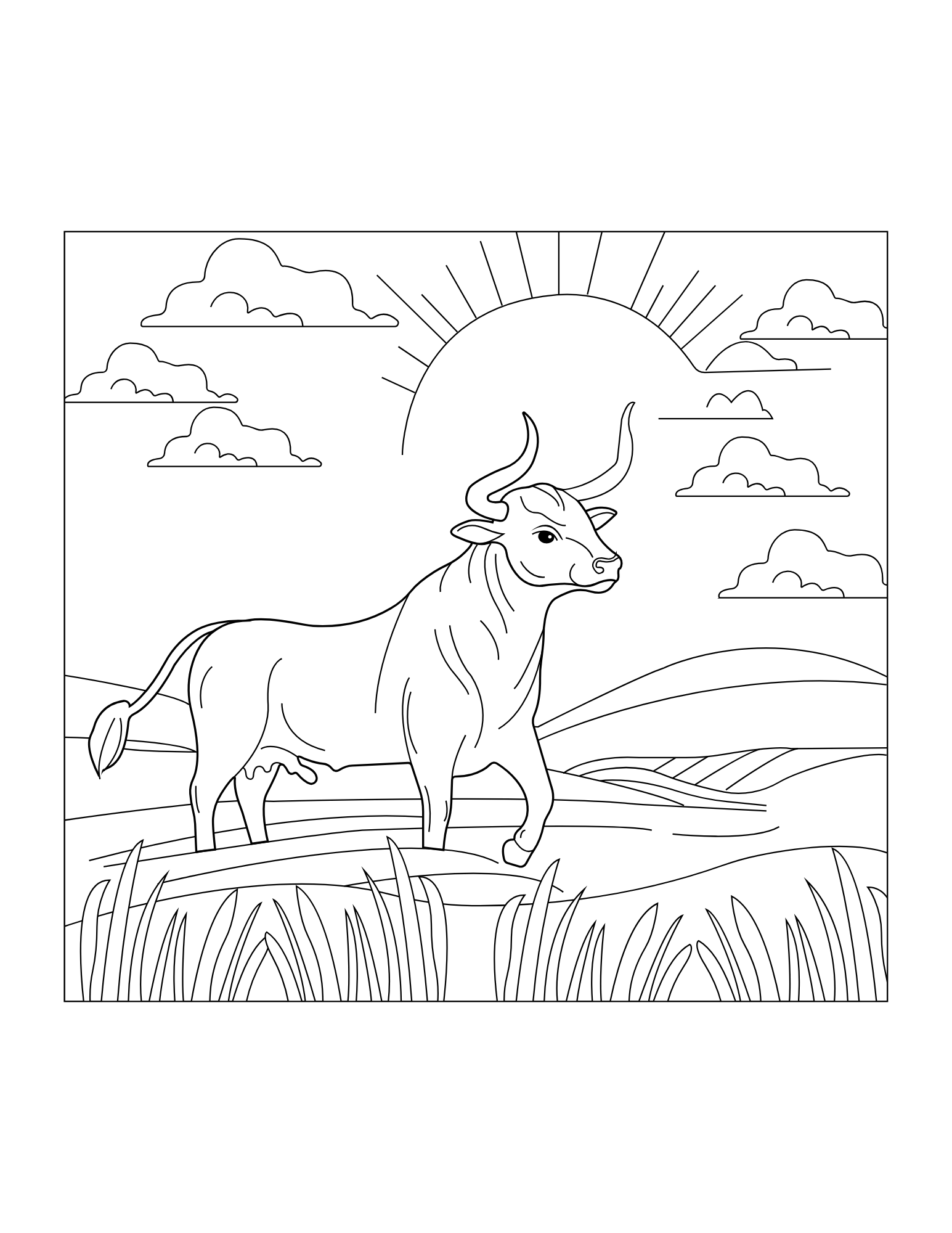 Bull Coloring Book - Image 2