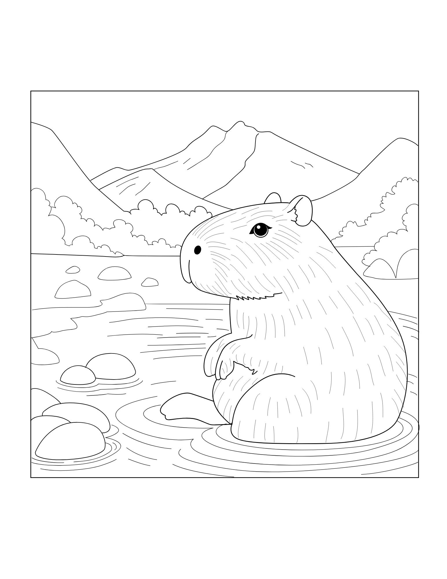 Capybara Coloring Book - Image 3