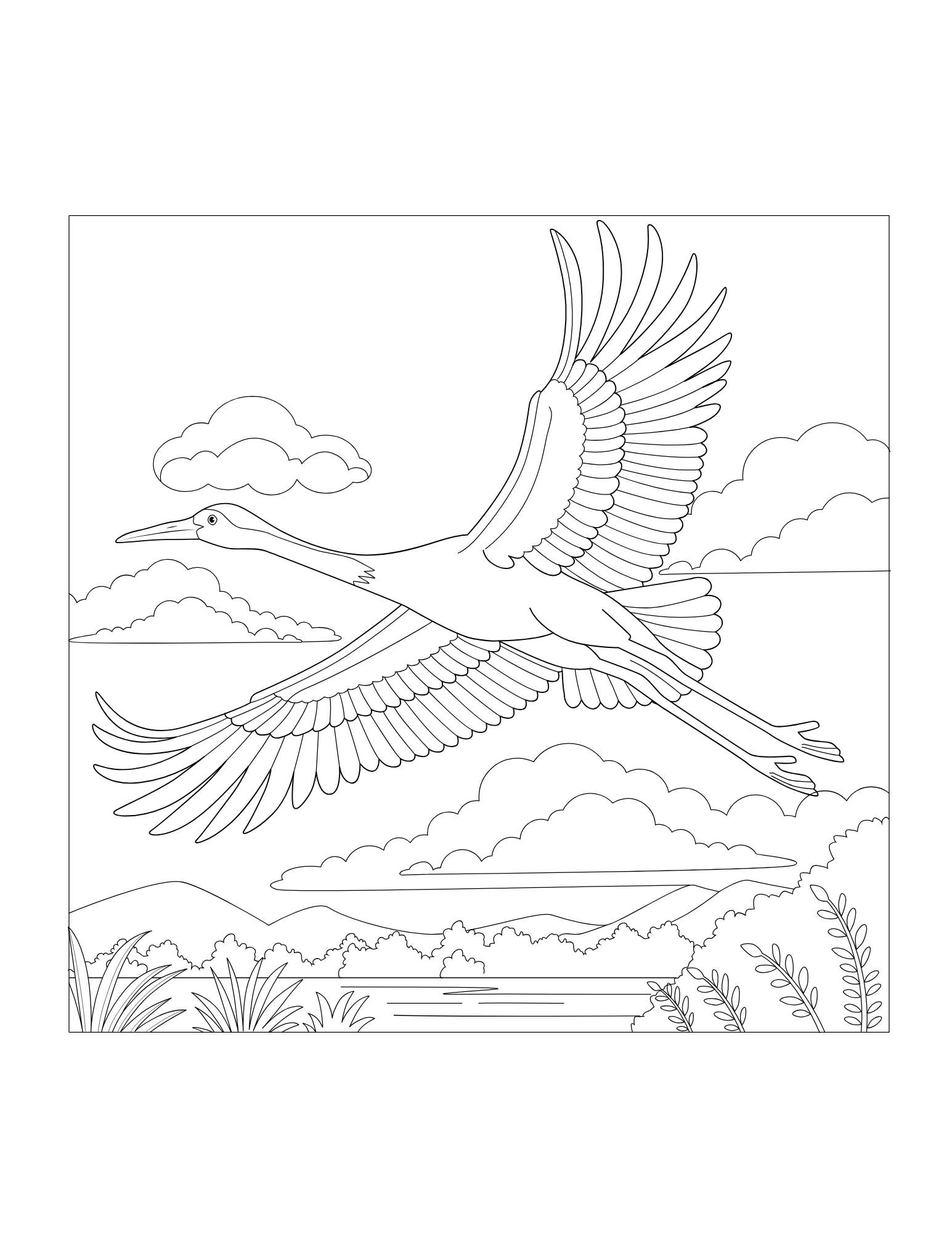 Crane Coloring Book - Image 4