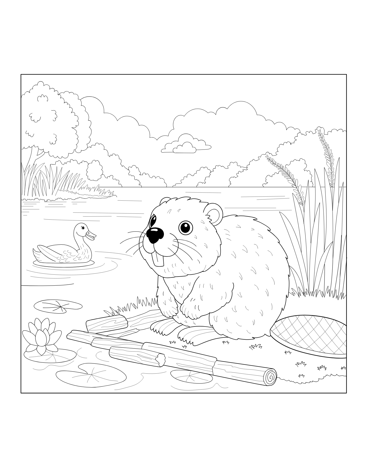 Beaver Coloring Book - Image 3