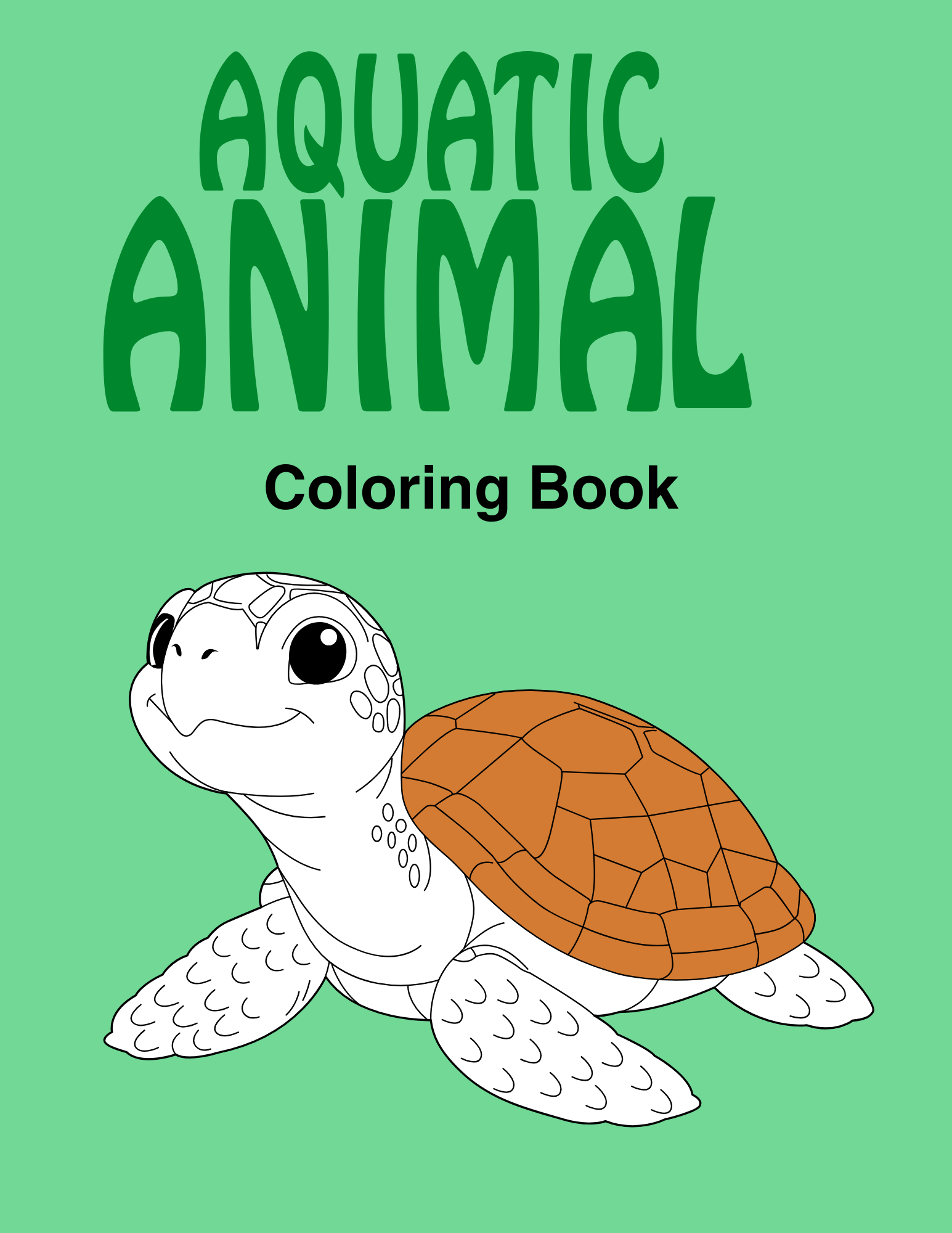Aquatic Animal Coloring Book