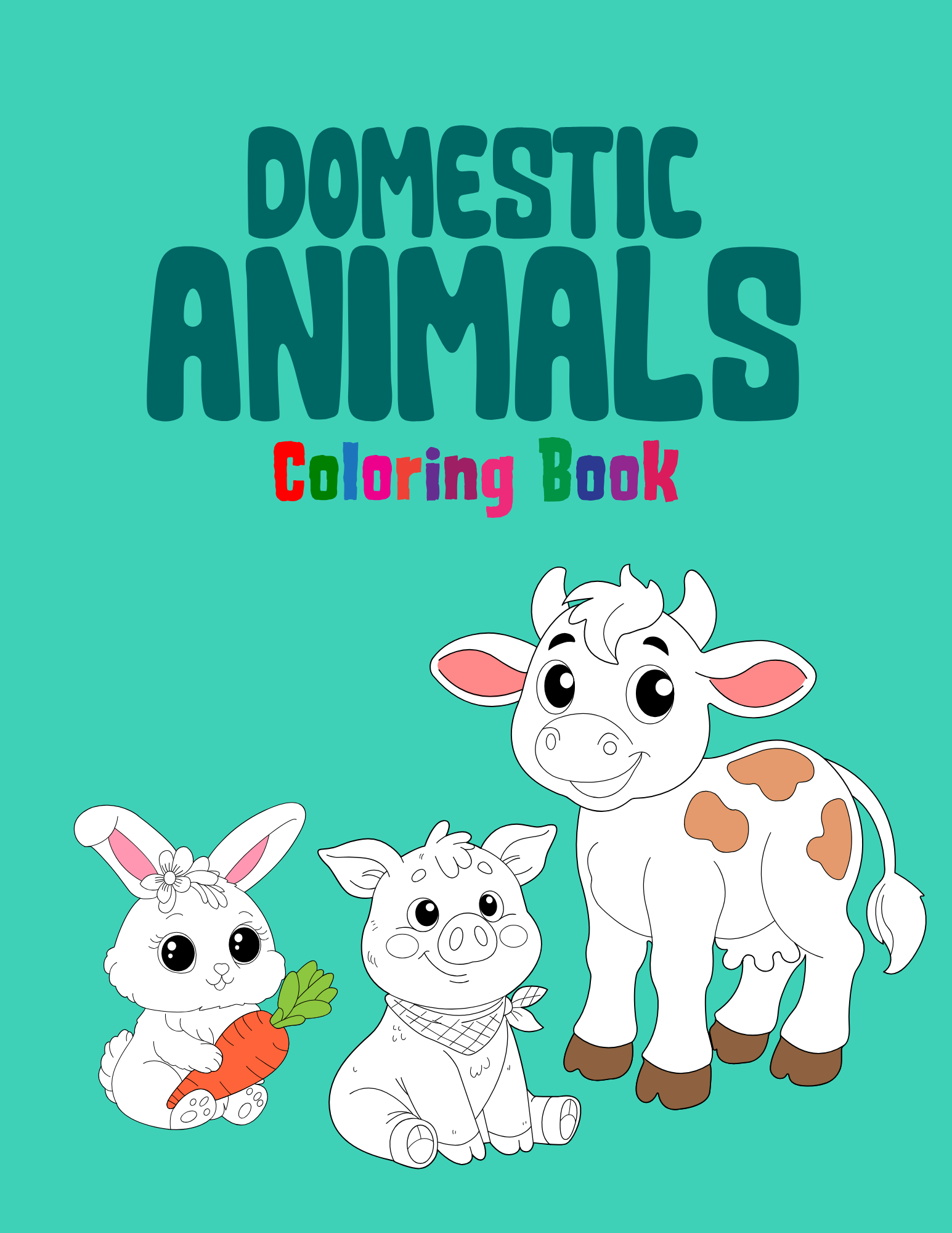 Domestic Animal Coloring Book