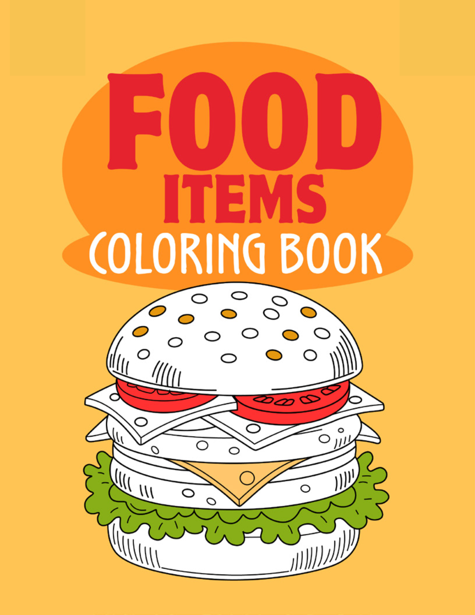 Food Items Coloring Book